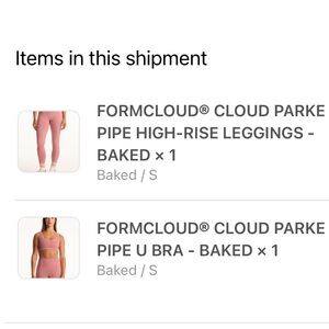 SET Active formcloud PARKE PIPE Baked Pink Leggings and Bra Set